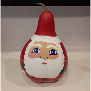 Large Hand Painted Santa Gord Whimsy Jolly 14"